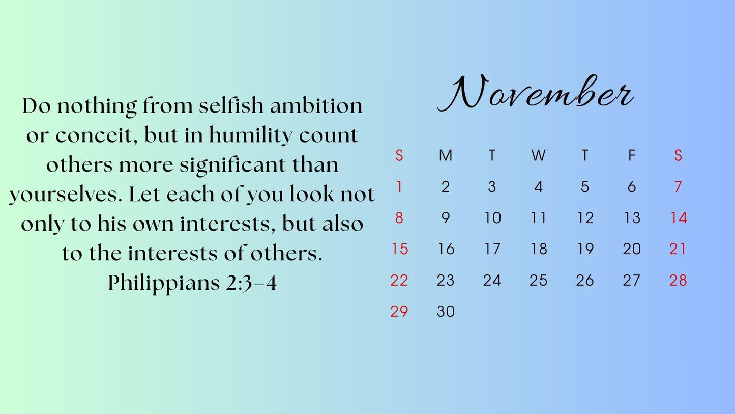 2026 Digital Calendar | Standing on His Promises