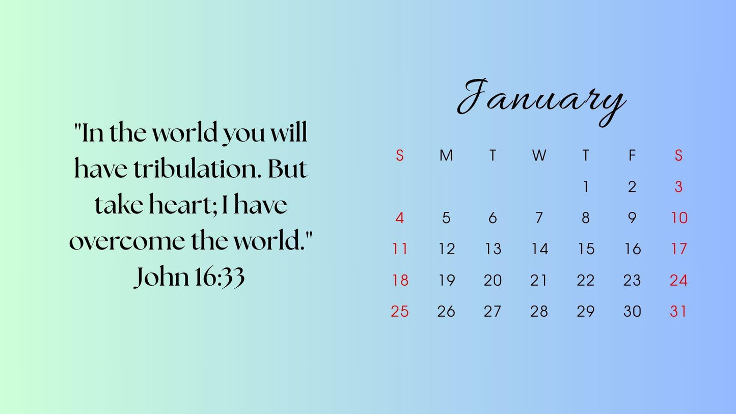 2026 Digital Calendar | Standing on His Promises