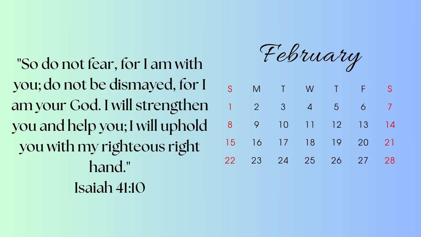 2026 Digital Calendar | Standing on His Promises