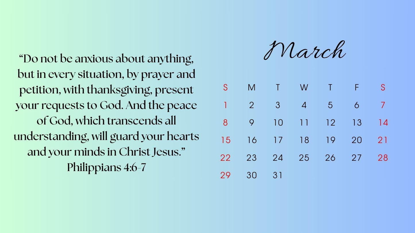 2026 Digital Calendar | Standing on His Promises