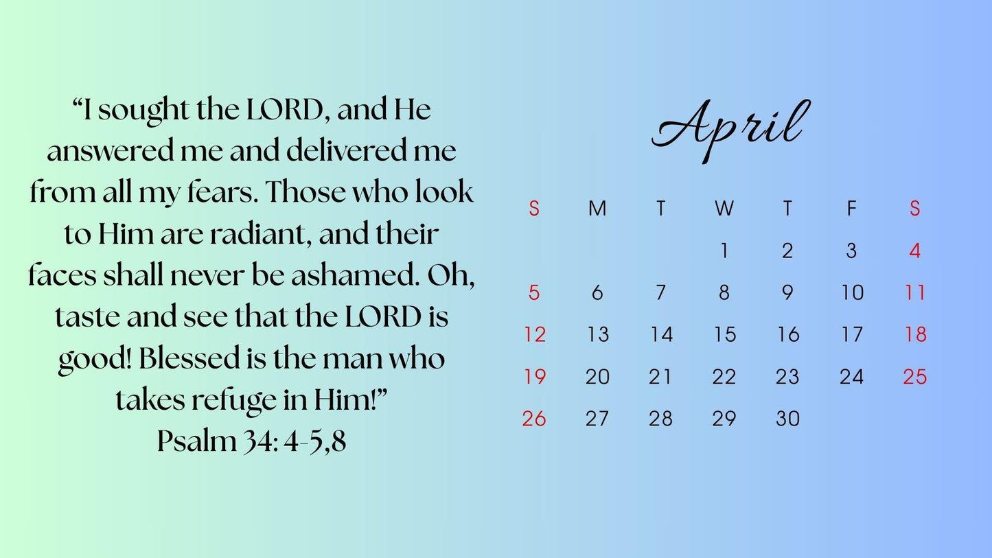 2026 Digital Calendar | Standing on His Promises