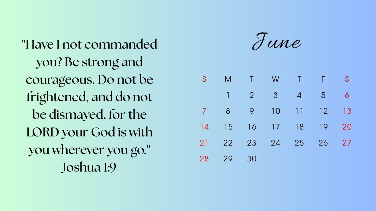 2026 Digital Calendar | Standing on His Promises