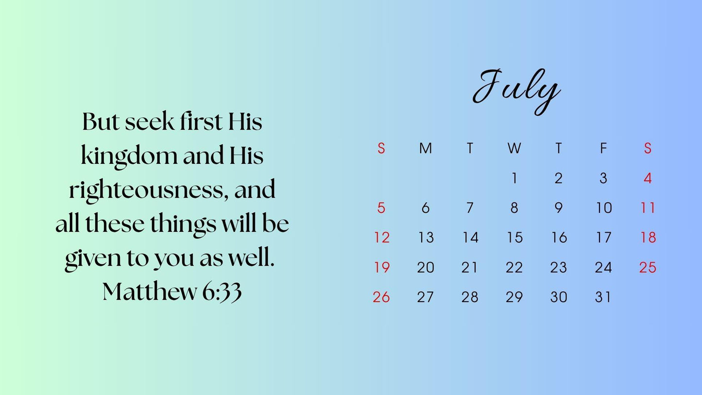 2026 Digital Calendar | Standing on His Promises