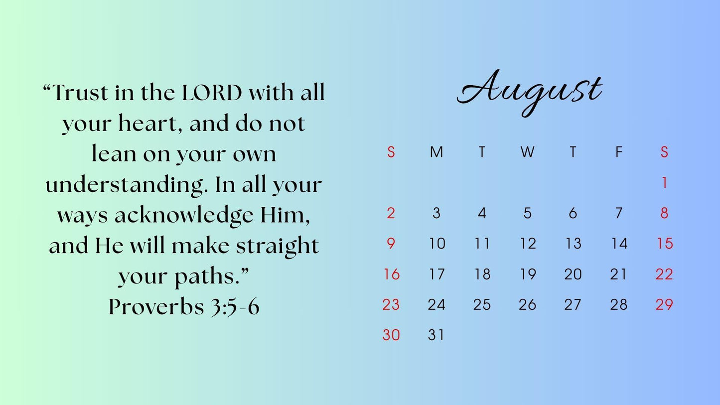 2026 Digital Calendar | Standing on His Promises
