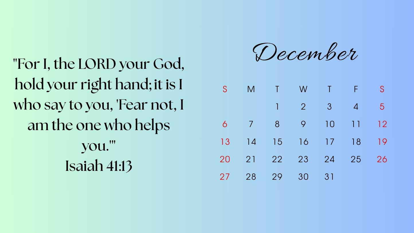 2026 Digital Calendar | Standing on His Promises